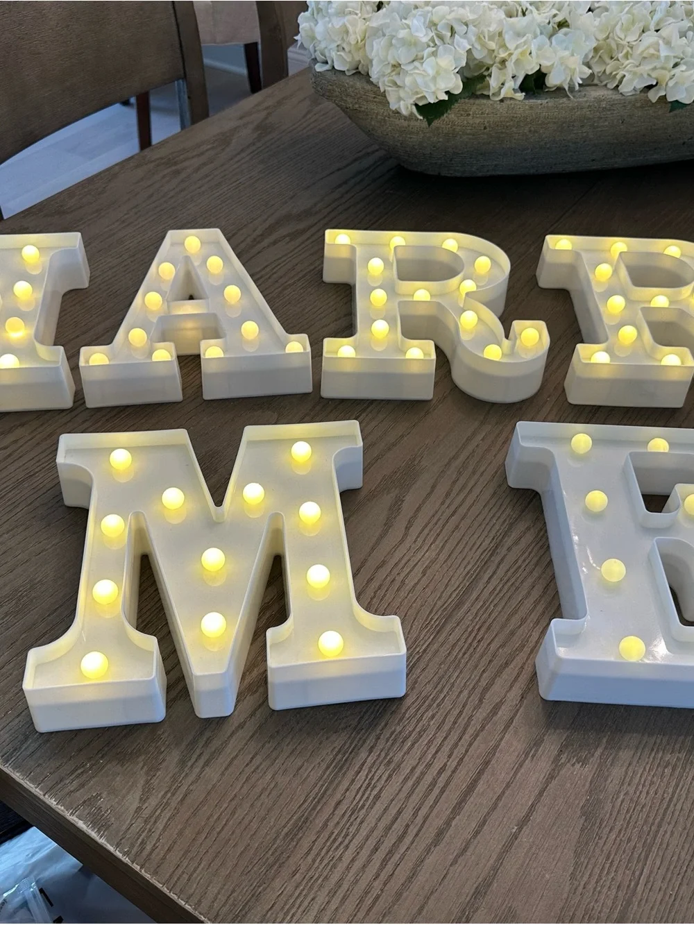 Unbranded White LED Marquee Letters - 'MARRY ME'